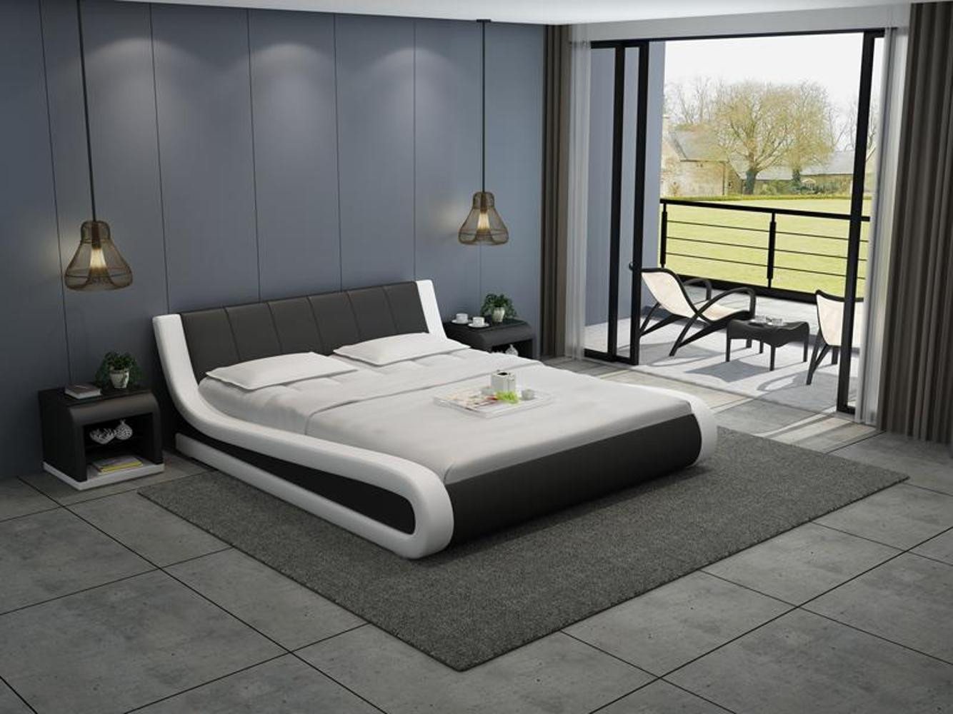 Xlmoebel, Wasserbett Hotel Doppelbett Komplettset aus Lederbett mit Polsterung, (Wasserbett LB8829), Hergestellt in Europa von Xlmoebel
