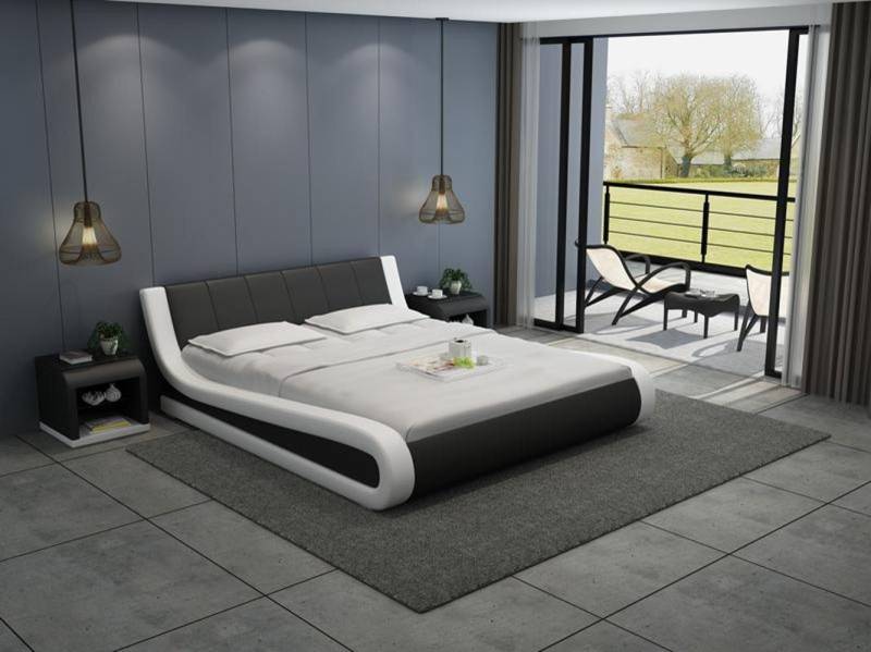 Xlmoebel, Wasserbett Hotel Doppelbett Komplettset aus Lederbett mit Polsterung, (Wasserbett LB8829), Hergestellt in Europa von Xlmoebel