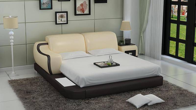 Xlmoebel, Wasserbett Hotel Doppelbett Set Leder Polsterbett Wasser LB8803, (Wasserbett LB8803), Hergestellt in Europa von Xlmoebel