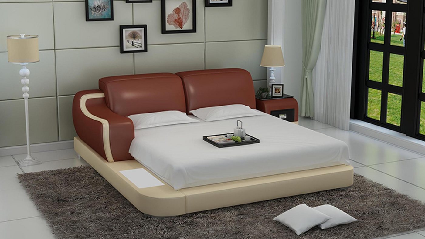 Xlmoebel, Wasserbett Hotel Doppelbett Set Leder Polsterbett Wasser LB8803, (Wasserbett LB8803), Hergestellt in Europa von Xlmoebel