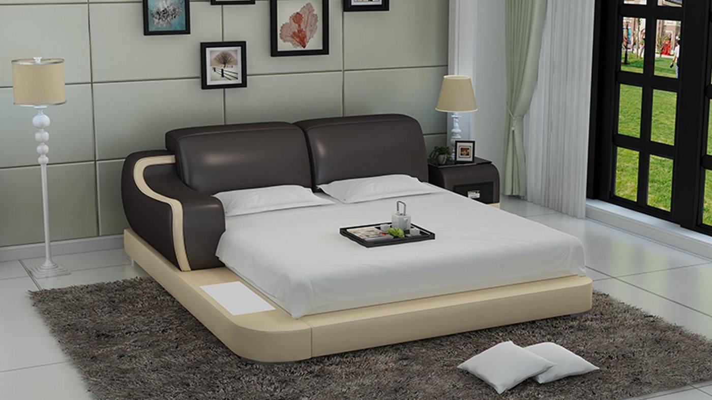 Xlmoebel, Wasserbett Hotel Doppelbett Set Leder Polsterbett Wasser LB8803, (Wasserbett LB8803), Hergestellt in Europa von Xlmoebel