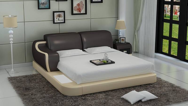 Xlmoebel, Wasserbett Hotel Doppelbett Set Leder Polsterbett Wasser LB8803, (Wasserbett LB8803), Hergestellt in Europa von Xlmoebel