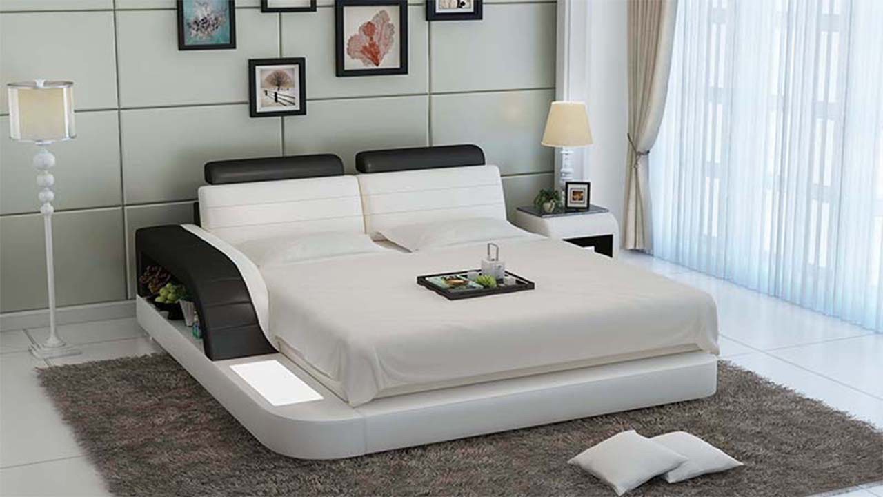 Xlmoebel, Wasserbett Luxus Hotel Doppelbett Set mit hochwertiger Lederpolsterung, (Wasserbett), Hergestellt in Europa von Xlmoebel