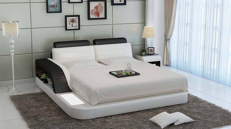 Xlmoebel, Wasserbett Luxus Hotel Doppelbett Set mit hochwertiger Lederpolsterung, (Wasserbett), Hergestellt in Europa von Xlmoebel