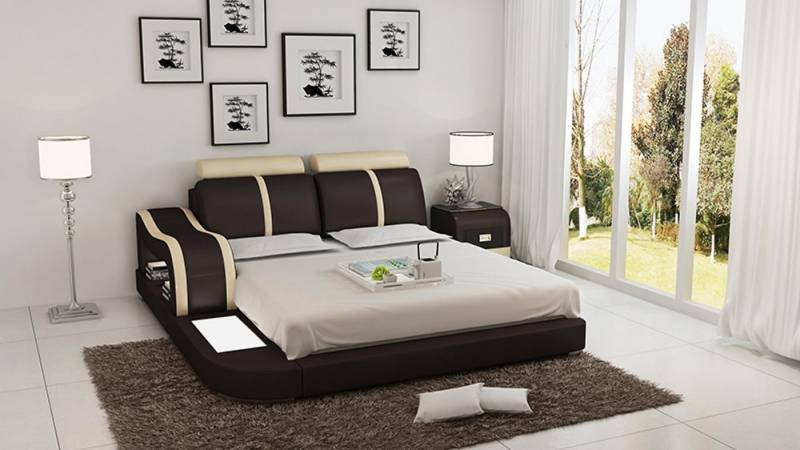 Xlmoebel, Wasserbett Modernes Hotelbett LB8811 – Wasser-Polsterbett aus Leder, (Wasserbett LB8811), Hergestellt in Europa von Xlmoebel