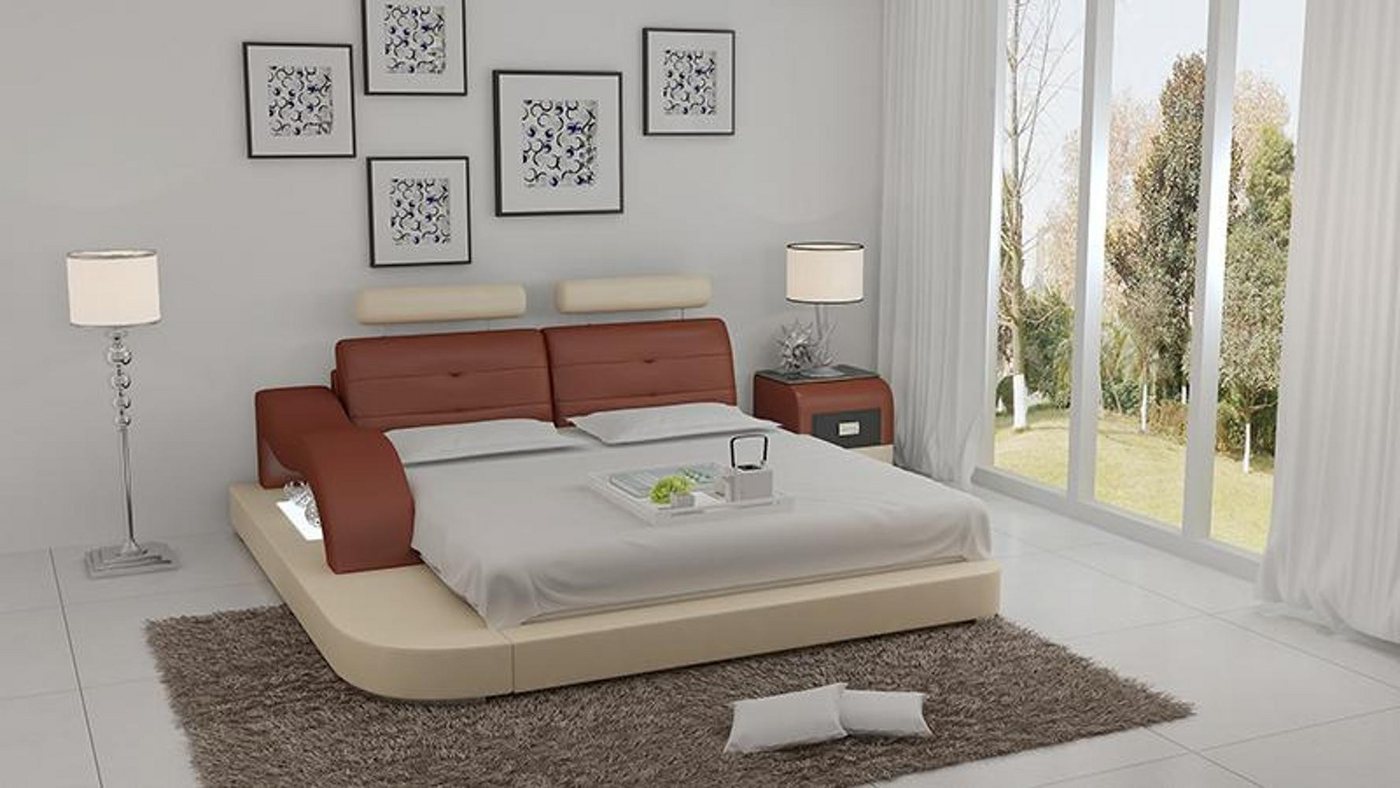 Xlmoebel, Wasserbett Wasserschlafstätte Hotel Doppelbett Schlafzimmer Leder-Polsterbett, (Wasserbett LB8802), Hergestellt in Europa von Xlmoebel