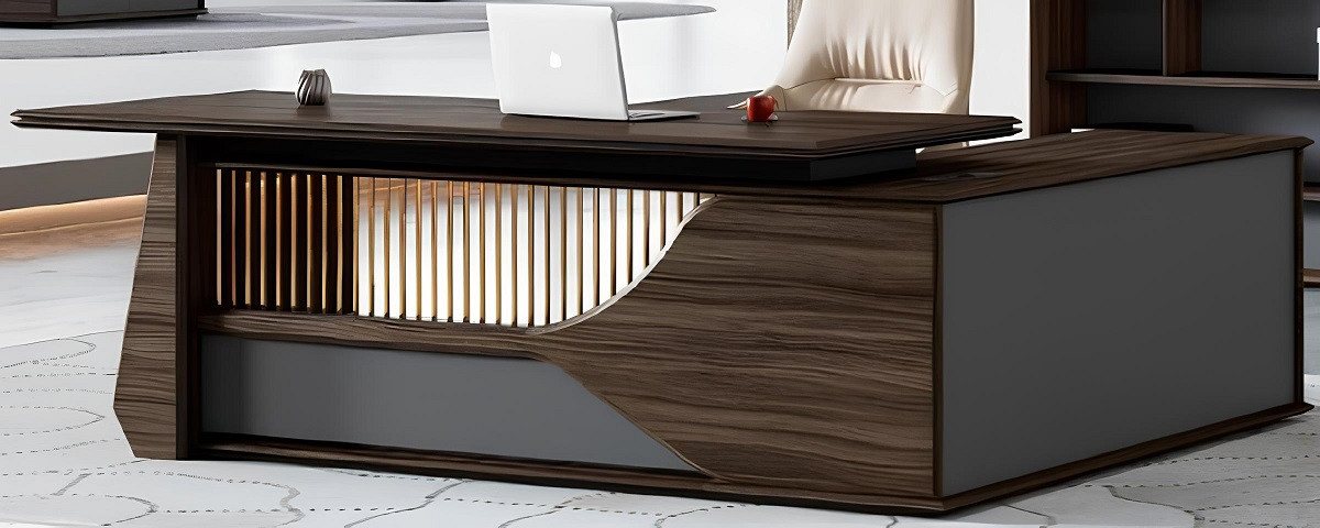 Xlmoebel Büromöbel-Set Edler Arbeitstisch in Braun-Grau – Designer-Komplettbüro, (1-tlg., Arbeitstisch), Hergestellt in Europa Xlmoebel Büromöbel-Set Edler Arbeitstisch in Braun-Grau – Designer-Komplettbüro, (1-tlg., Arbeitstisch), Hergestellt in Europa von Xlmoebel