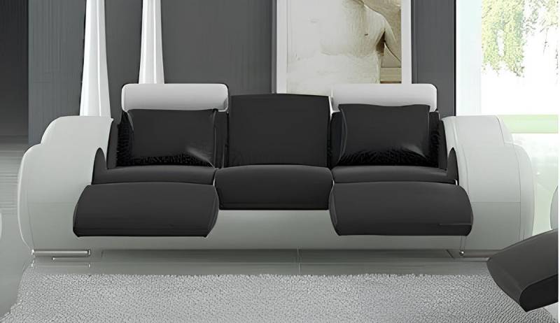 Xlmoebel 3-Sitzer Ledersofa Dreisitzer Wohnlandschaft Modernes Design Couch Berlin, Hergestellt in Europa von Xlmoebel