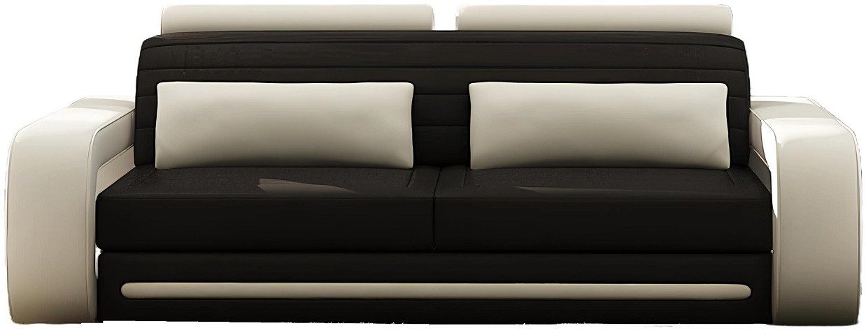 Xlmoebel 3-Sitzer Ledersofa Dreisitzer in modernem Design mit dem Namen Davos., Hergestellt in Europa von Xlmoebel