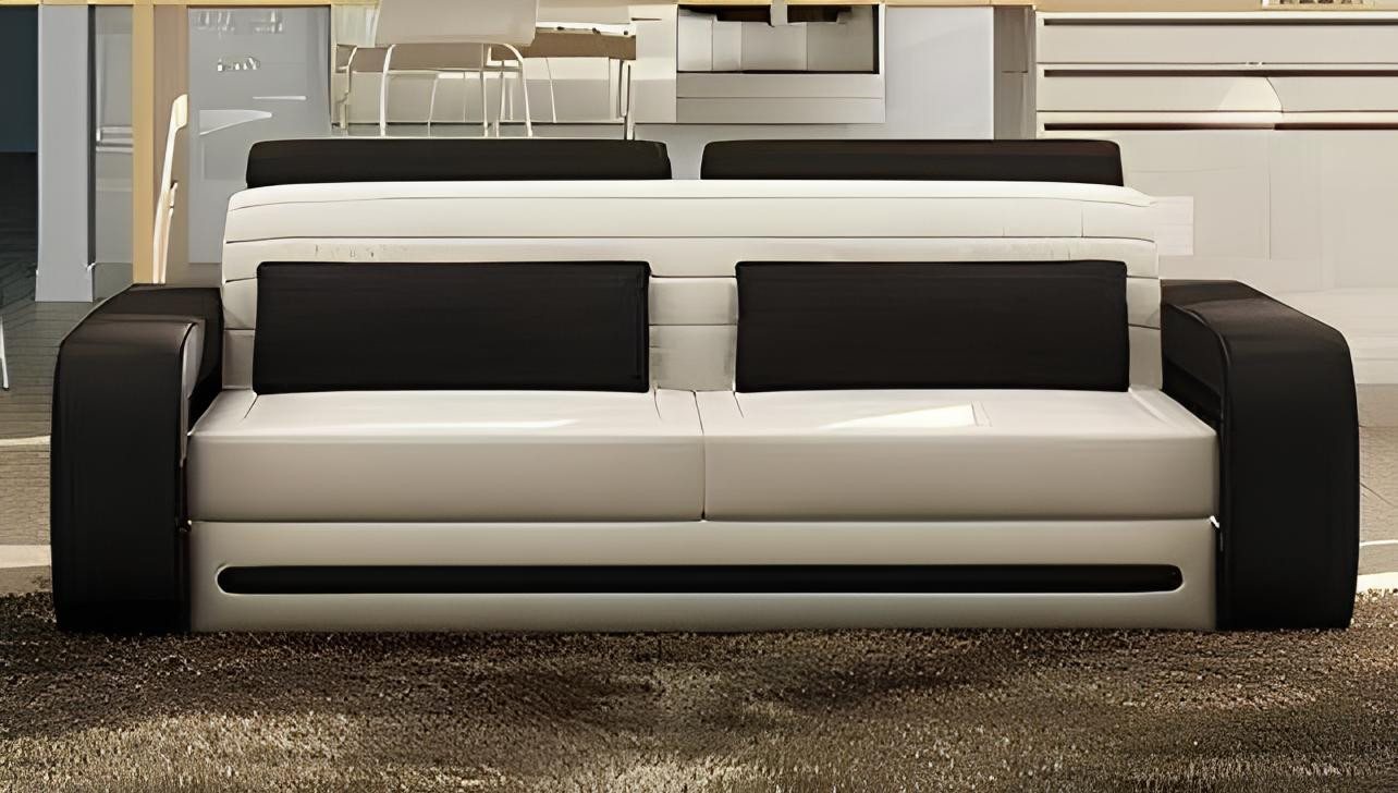 Xlmoebel 3-Sitzer Ledersofa Dreisitzer in modernem Design mit dem Namen Davos., Hergestellt in Europa von Xlmoebel