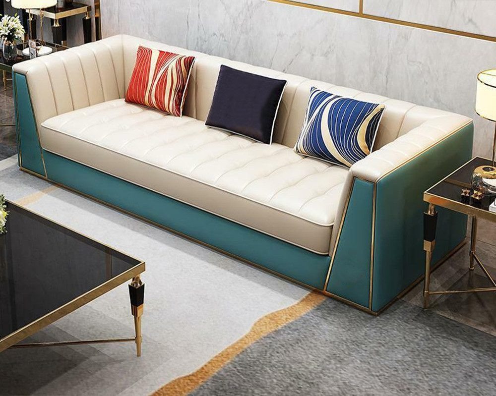 Xlmoebel 3-Sitzer Modernes Ledersofa für drei Personen - Designer Wohnlandschaft, 1 Teile, Hergestellt in Europa Xlmoebel 3-Sitzer Modernes Ledersofa für drei Personen - Designer Wohnlandschaft, 1 Teile, Hergestellt in Europa von Xlmoebel