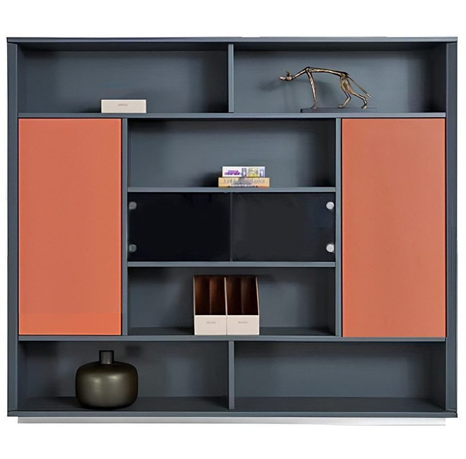 Xlmoebel Aktenschrank Büro Aktenschrank Luxus Möbel Modern Schrank Schränke Leder Holz (Eckschreibtisch + Aktenschrank) Hergestellt in Europa von Xlmoebel