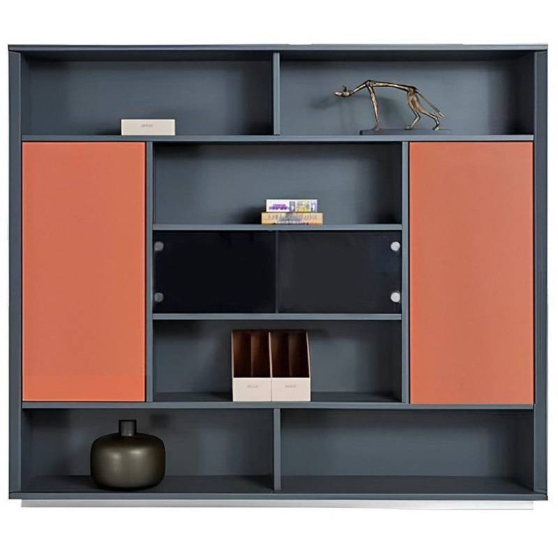 Xlmoebel Aktenschrank Büro Aktenschrank Luxus Möbel Modern Schrank Schränke Leder Holz (Eckschreibtisch + Aktenschrank) Hergestellt in Europa von Xlmoebel