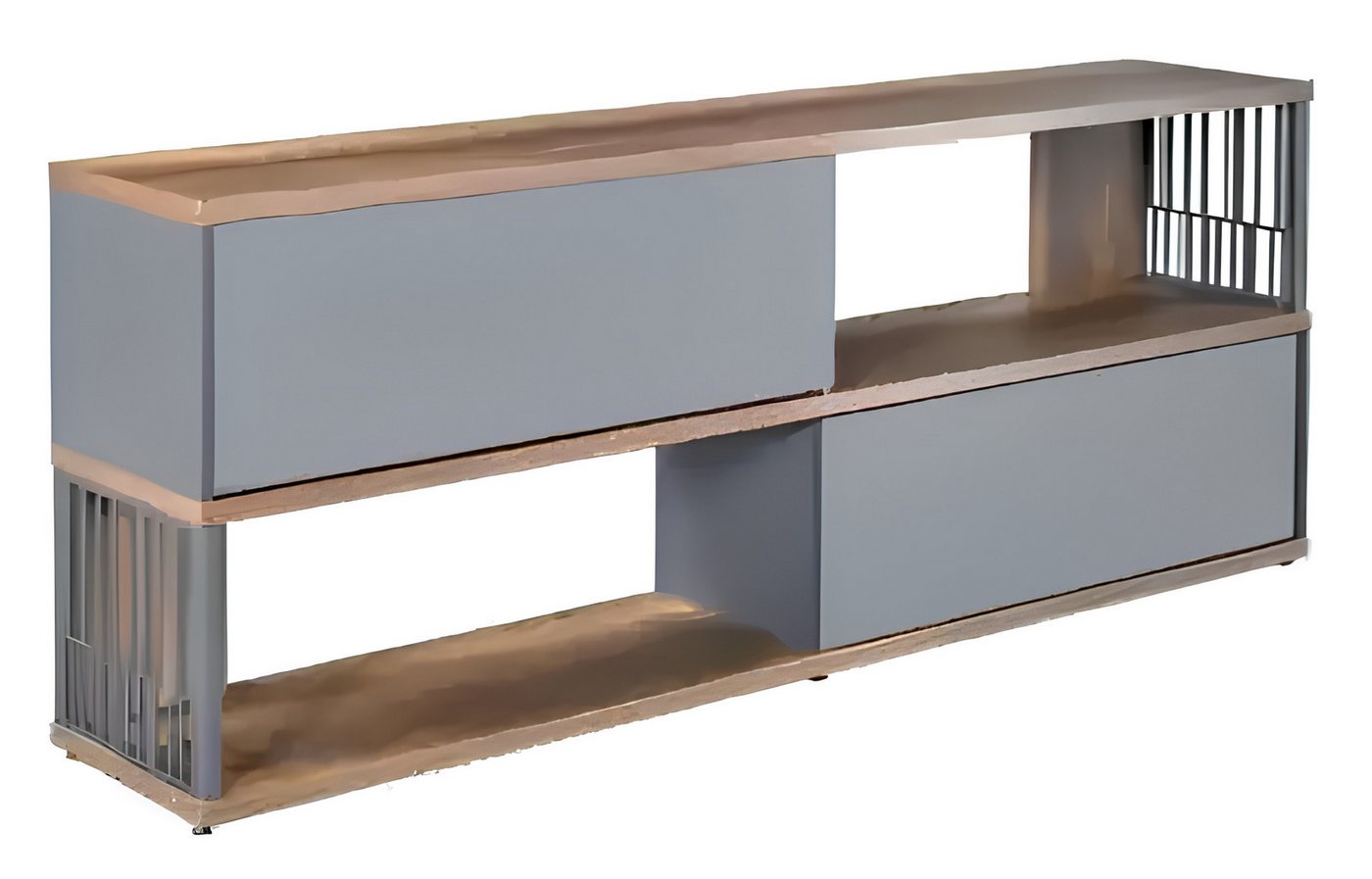 Xlmoebel Aktenschrank Moderne Büro Ablage Schrank Grau Holz (1-St., Aktenschrank) Hergestellt in Europa von Xlmoebel