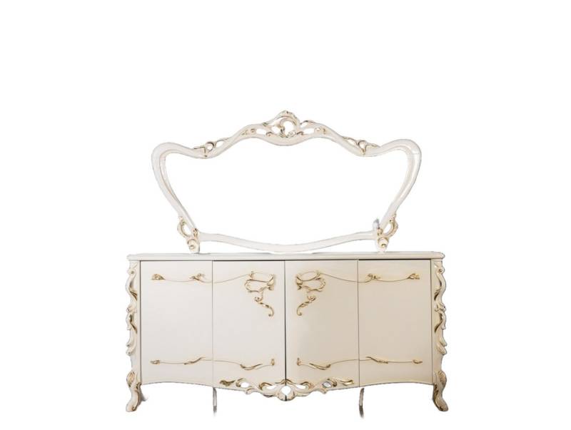 Xlmoebel Anrichte Antike Möbel Set mit Spiegel Kommoden und Schrank aus Holz (Set 2 tlg. (Anrichte + Spiegel), Hergestellt in Europa von Xlmoebel