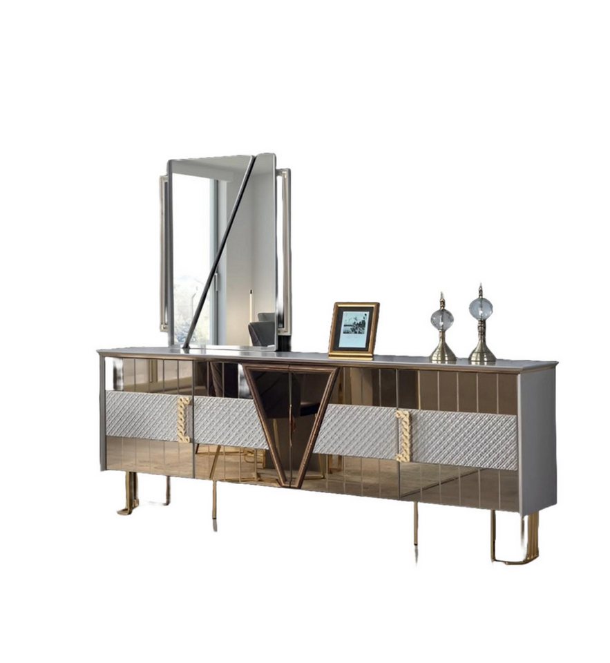 Xlmoebel Anrichte Neue luxuriöse Esszimmermöbel mit modernem Sideboard und Spiegel (Sideboard mit Spiegel), Hergestellt in Europa von Xlmoebel