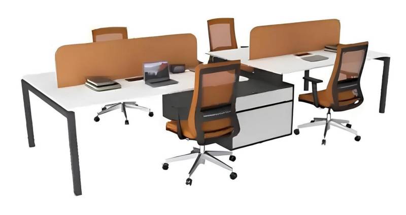 Xlmoebel Arbeitstisch Arbeitsfläche Team Büroeinrichtungen Schreibtischsysteme für Computer (1-St., Arbeitstisch), Hergestellt in Europa von Xlmoebel