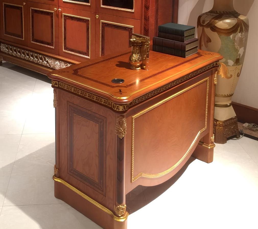 Xlmoebel Arbeitstisch Klassische Design Barock Rokoko Büromöbel Holz Tische Sofort (1-St), Hergestellt in Europa von Xlmoebel