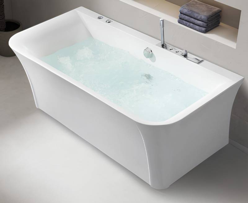 Xlmoebel Whirlpool-Badewanne Innen-Whirlpool Badewanne Home Spa Weiß mit Luftdüsen, (1-tlg), Hergestellt in Europa von Xlmoebel
