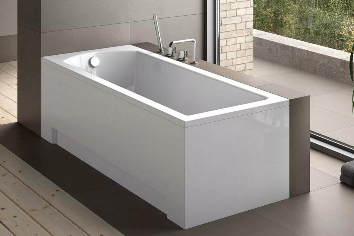 Xlmoebel Badewanne Rechteckige Eckwanne für das Badezimmer in Weiß, (1-tlg), Hergestellt in Europa von Xlmoebel