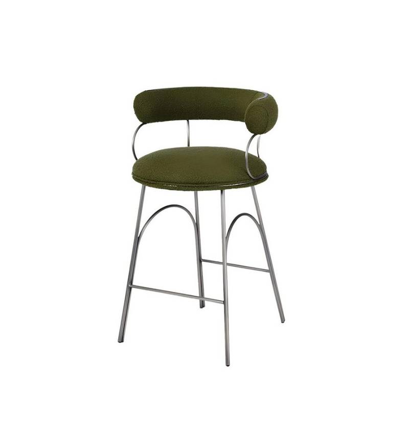 Xlmoebel Barhocker Luxuriöser Designer-Sessel in olivgrünem Farbton mit Polsterung (1 St., Barhocker), Hergestellt in Europa von Xlmoebel