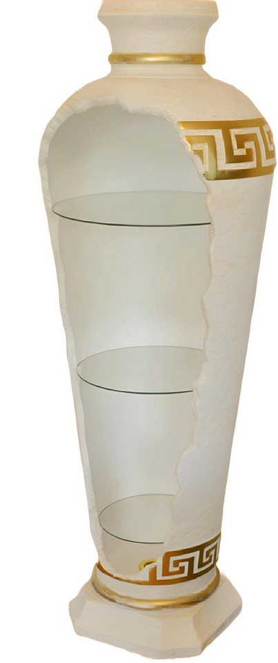 Xlmoebel Barschrank Neues Regal aus Glas mit Vase und Beleuchtung im Designstil 6966 (Vasenbar Material : Acryl 153 cm Höhe) Hergestellt in Europa von Xlmoebel