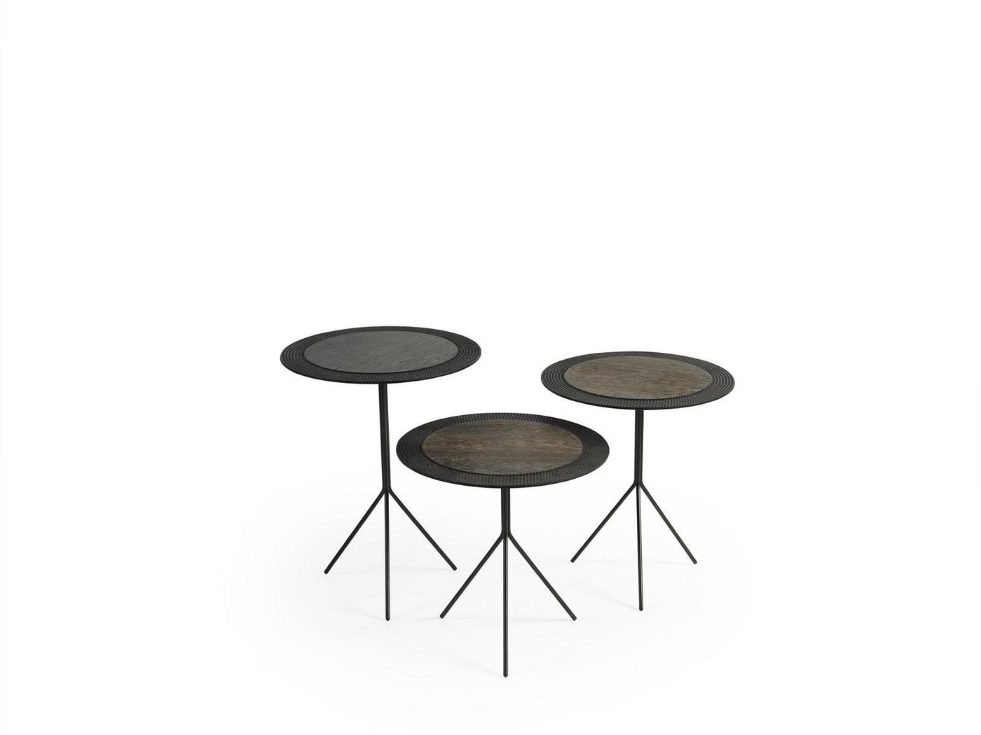 Xlmoebel Couchtisch Neues Set mit 3 runden Designer Wohnzimmertischen Kaffeetischen (Set 3 tlg. Couchtische), Hergestellt in Europa von Xlmoebel