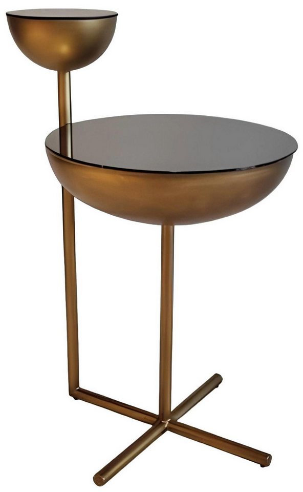 Xlmoebel Beistelltisch Zeitgemäßer Beistelltisch aus Glas Designer Runder Sofatisch-Stil (Beistelltisch), Hergestellt in Europa von Xlmoebel