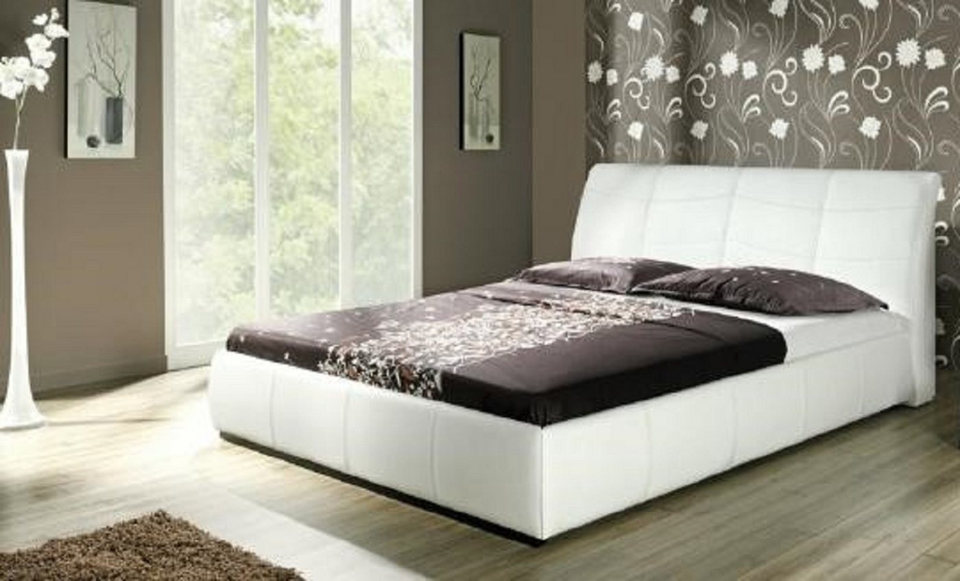 Xlmoebel Bett Apollo Doppelbett mit Bettkasten in Lederpolsterung (1-tlg., BETT DESIGNER POLSTERBETT EHEBETT DOPPELTBETT APOLLO S), Hergestellt in Europa von Xlmoebel