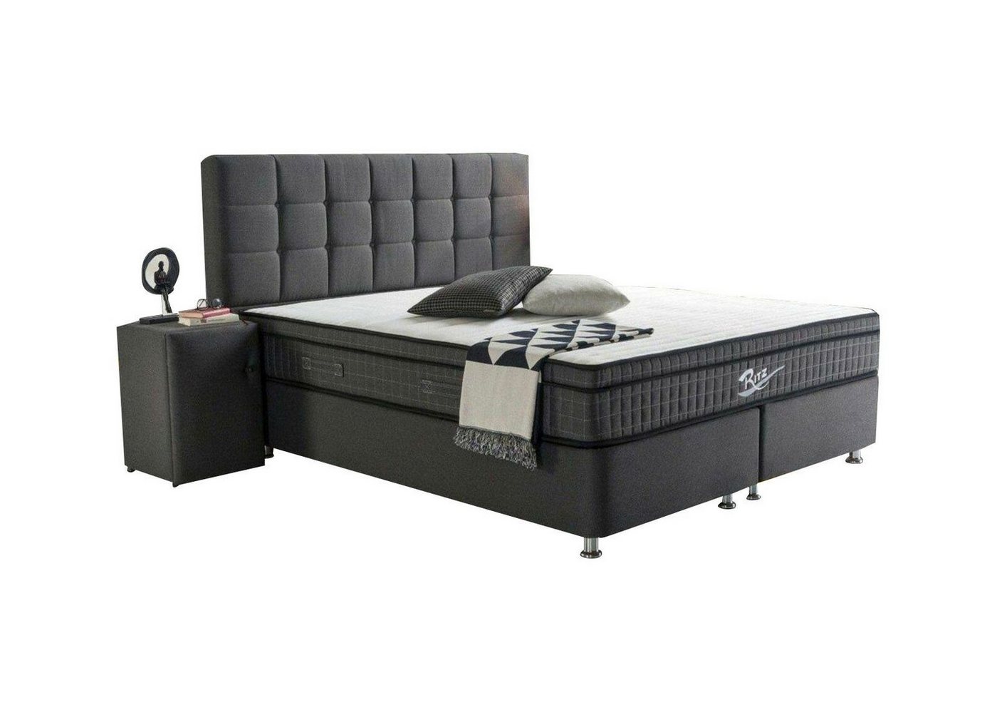 Xlmoebel Bett Boxspringbett Doppelbett Luxus Schlafzimmer Designer Doppelbett (Bett), Hergestellt in Europa von Xlmoebel