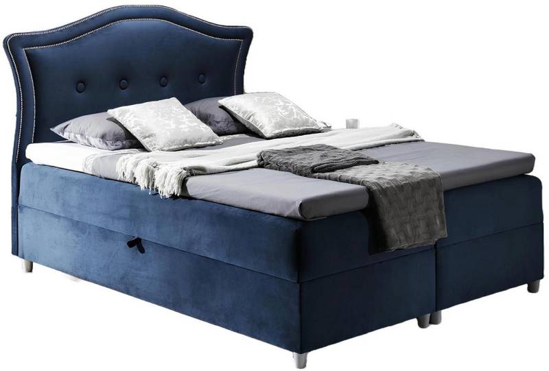 Xlmoebel Boxspringbett Bett aus Stoff mit Textil-Design für Doppelzimmer im modernen (1-St., Bett), Hergestellt in Europa von Xlmoebel