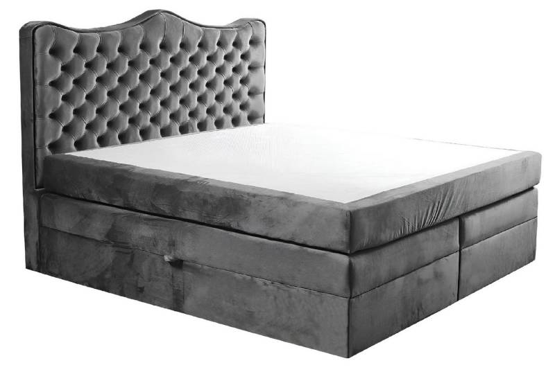 Xlmoebel Bett Boxspringbett mit Polsterung aus Leder und Stoff (Bett), Hergestellt in Europa von Xlmoebel