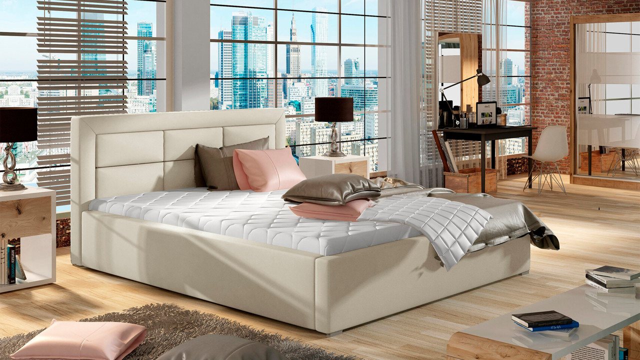 Xlmoebel Bett Designer Doppelbett Holz Designer Möbel Schlafzimmer Bett Boxspring (1-tlg., Boxspring Bett), Hergestellt in Europa von Xlmoebel