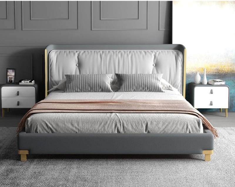 Xlmoebel Bett Doppelbett Schlafzimmermöbel Design Polsterbett Modernes (Bett), Hergestellt in Europa von Xlmoebel