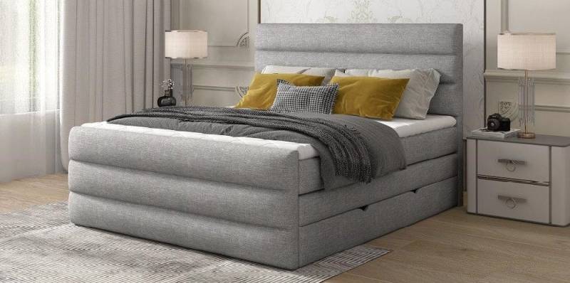 Xlmoebel Boxspringbett Elegante Boxspringbettgestaltung Hotelmöbel Doppelbett, Hergestellt in Europa Xlmoebel Boxspringbett Elegante Boxspringbettgestaltung Hotelmöbel Doppelbett, Hergestellt in Europa von Xlmoebel