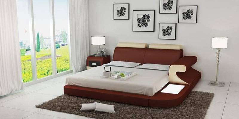 Xlmoebel Polsterbett Elegantes LED-Bett für Paare in verschiedenen Größen (Bett LB8809), Hergestellt in Europa von Xlmoebel