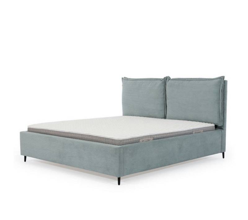 Xlmoebel Bett Exquisites Smaragd Polsterbett mit Hochlehne (Bett), Hergestellt in Europa von Xlmoebel