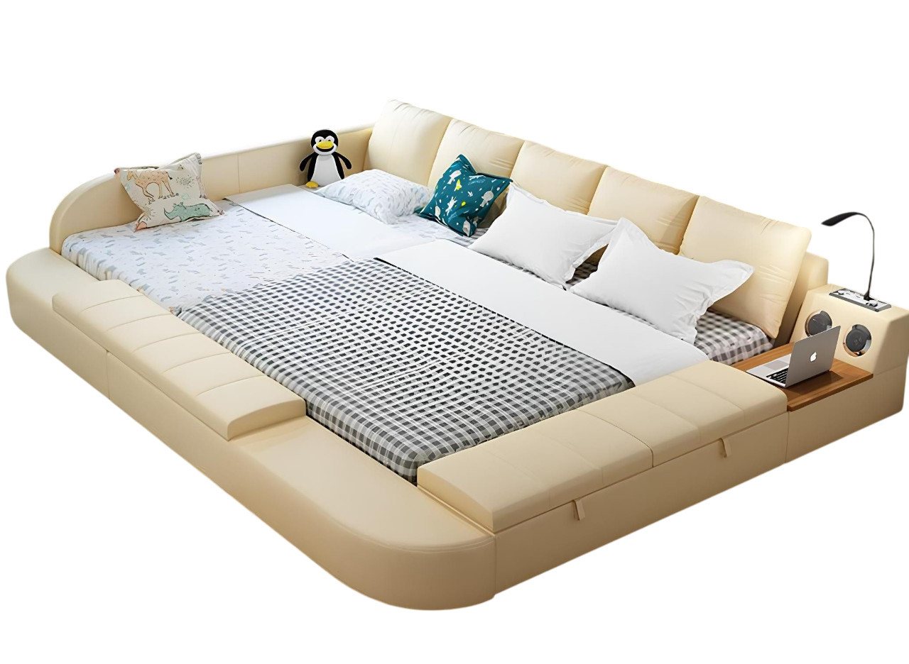 Xlmoebel Bett Großes Multifunktions-Schlafsofa Luxus Design (1-tlg., Multifunktions Bett), Hergestellt in Europa von Xlmoebel