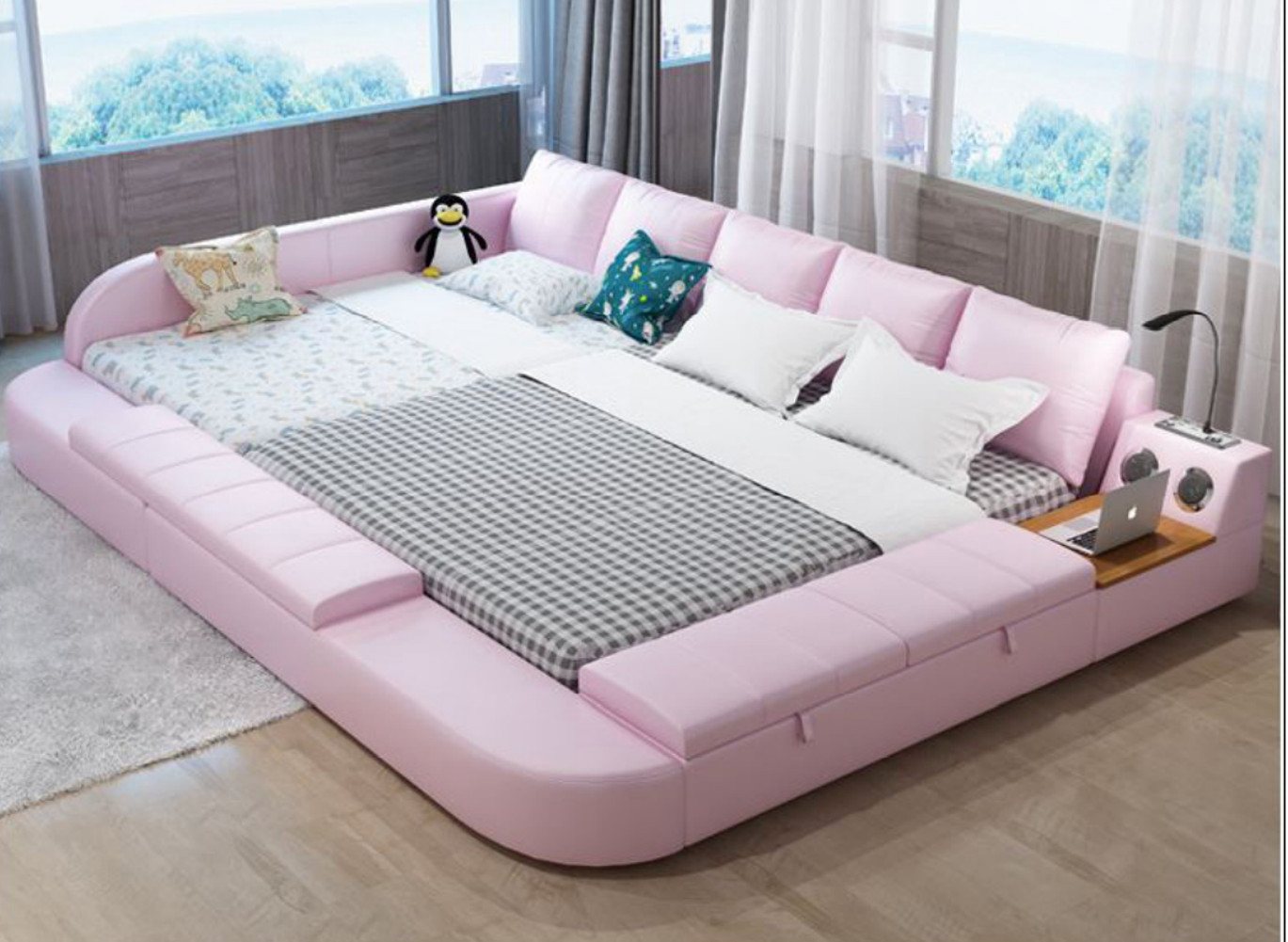 Xlmoebel Bett Großes Multifunktions-Schlafsofa Luxus Design (1-tlg., Multifunktions Bett), Hergestellt in Europa von Xlmoebel