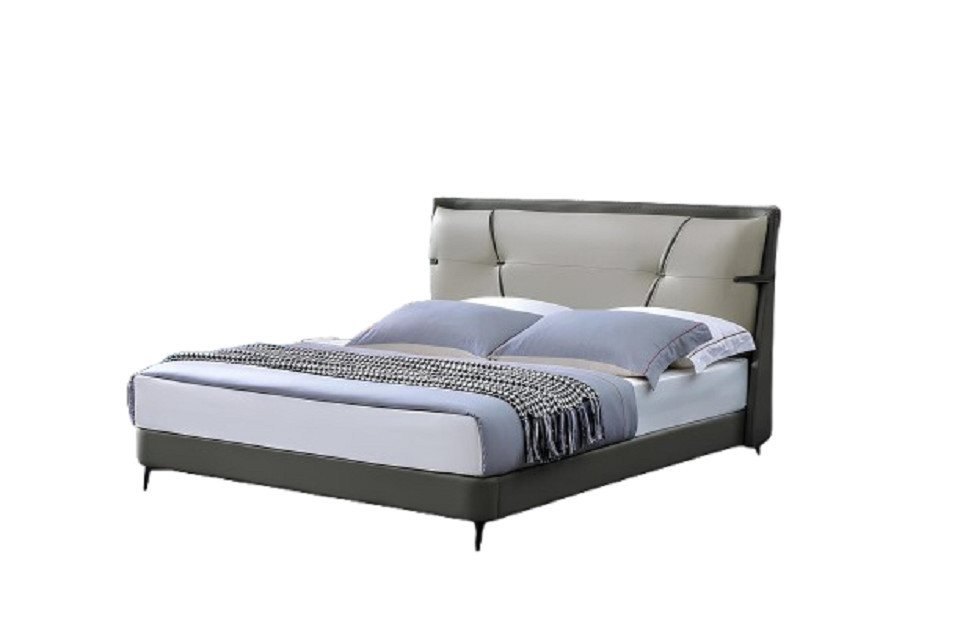 Xlmoebel Bett Hochwertige Möbel Betten Doppelbett Schlafzimmer Doppelbett Grau (1-tlg., Bett), Hergestellt in Europa von Xlmoebel