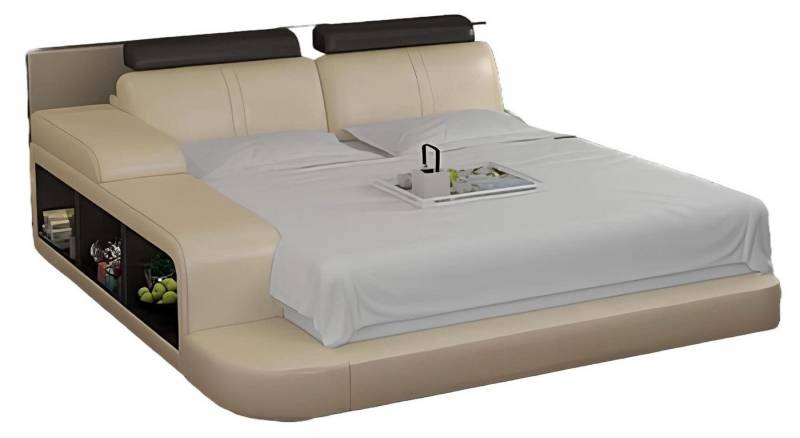 Xlmoebel Polsterbett Hochwertiges Luxusbett aus Leder für ein modernes Schlafzimmer in den (Bett LB8810), Hergestellt in Europa von Xlmoebel