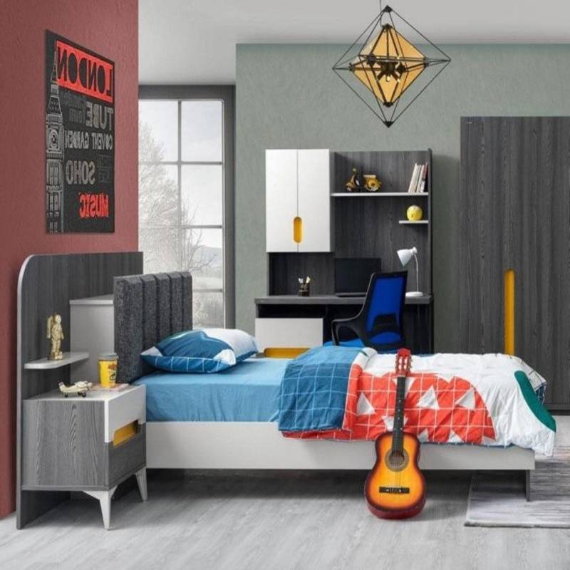 Xlmoebel Jugendzimmer-Set Hochwertiges Möbel-Set für Jugendzimmer mit Bett, Schrank und Kommode, (3tlg.Set(Kinderbett+Nachttisch+Schreibtisch), Hergestellt in Europa von Xlmoebel