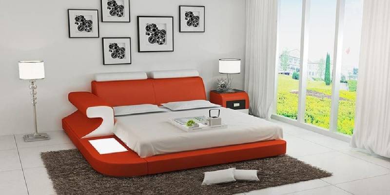 Xlmoebel, Wasserbett Hotel Doppelbett mit LED-Beleuchtung, USB-Anschlüssen, (Wasserbett LB8809), Hergestellt in Europa von Xlmoebel