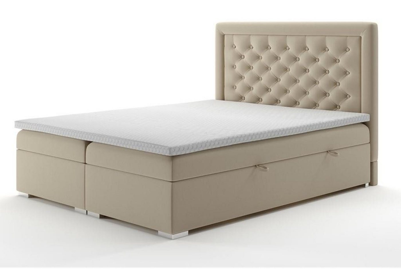 Xlmoebel Boxspringbett Hotel-Doppelbett mit Luxus-Boxspring-Funktionen von Chesterfield. (1-St., Boxspringbett 4062292735424), Hergestellt in Europa von Xlmoebel