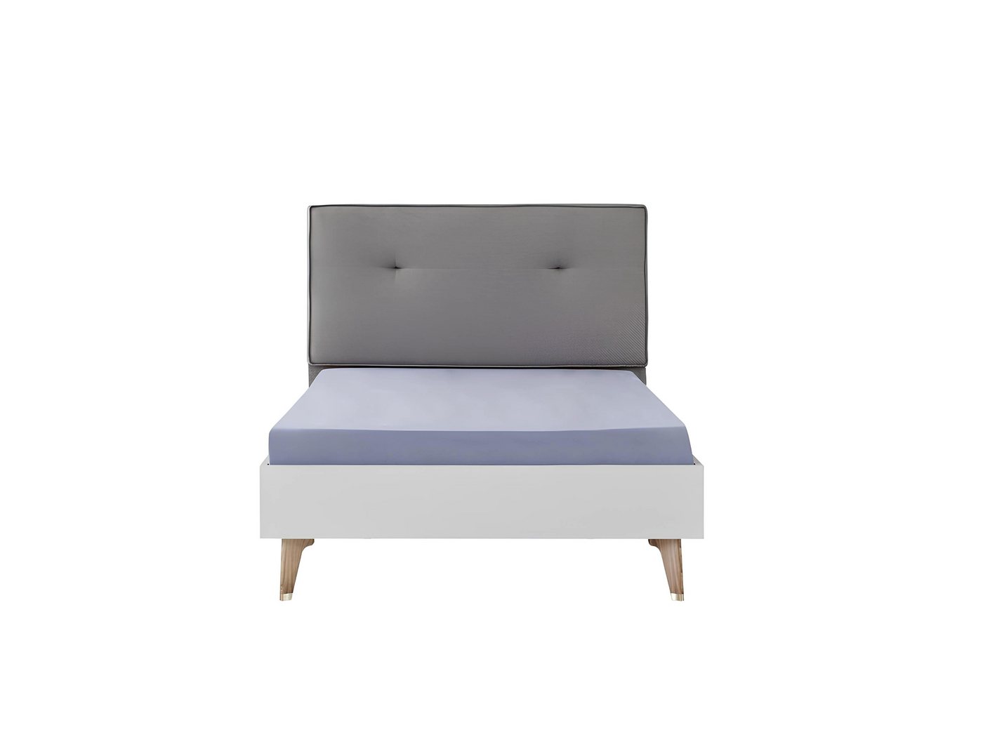 Xlmoebel Bett Jugendbett in Grau aus Holz mit Stoffbezug 120 cm - Modernes (Kinderbett 120 cm), Hergestellt in Europa von Xlmoebel