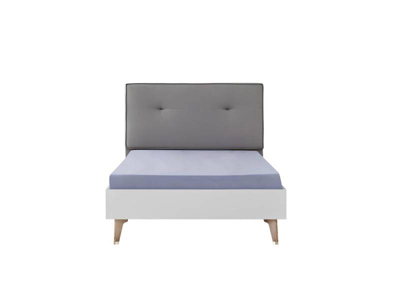Xlmoebel Bett Jugendbett in Grau aus Holz mit Stoffbezug 120 cm - Modernes (Kinderbett 120 cm), Hergestellt in Europa von Xlmoebel