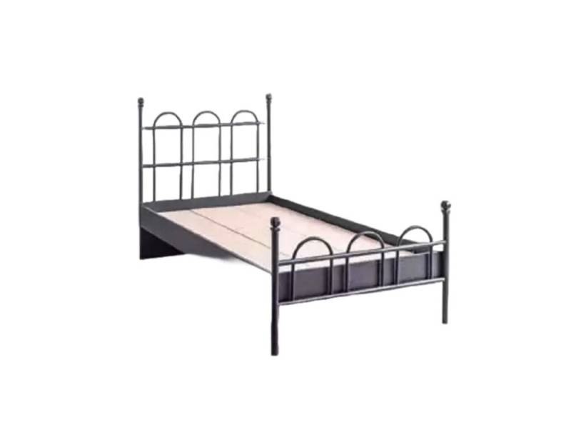 Xlmoebel Bett Klassisches schwarzes Metallbett für Jugendzimmer (1-tlg., Kinderbett), Hergestellt in Europa von Xlmoebel