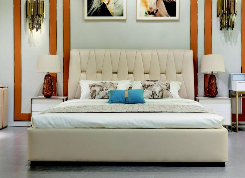 Xlmoebel Bett Luxuriöse Metall-Doppelbetten mit gepolstertem Design für das (Bett), Hergestellt in Europa von Xlmoebel