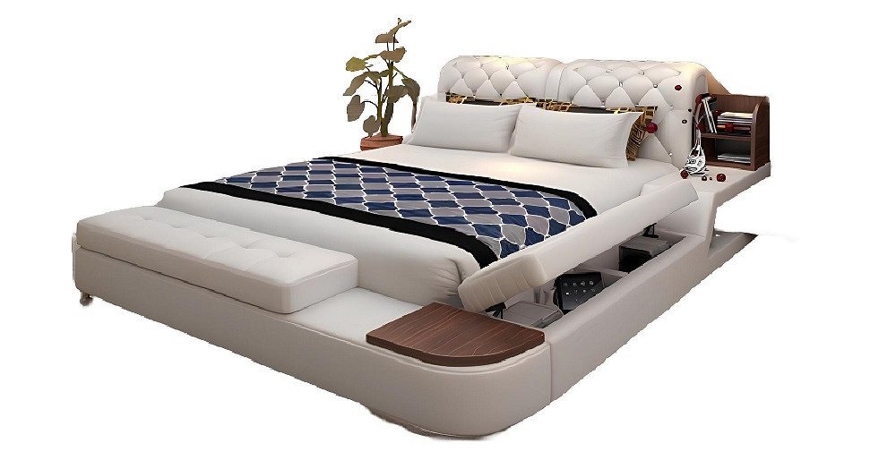 Xlmoebel Bett Luxuriöses, Chesterfield-inspiriertes Doppelbett mit multifunktionaler (Bett B123), Hergestellt in Europa von Xlmoebel