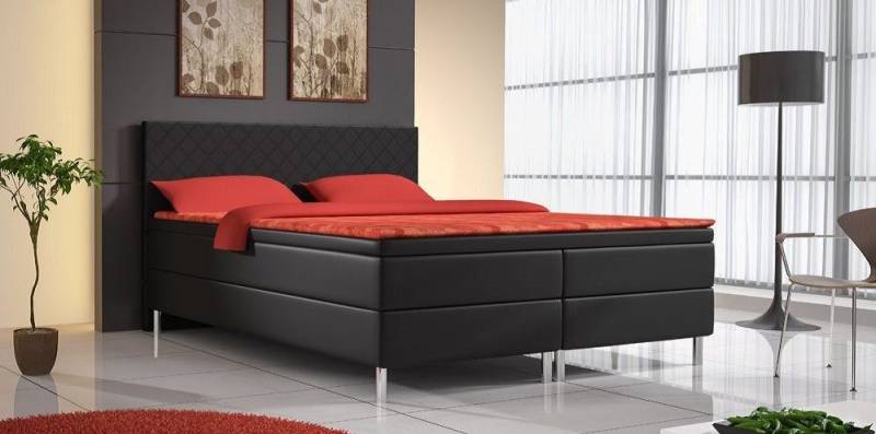 Xlmoebel Boxspringbett Luxuriöses Designer-Doppelbett mit Kunstleder-Polsterung für Hotels (Bett 4062292181566), Hergestellt in Europa von Xlmoebel